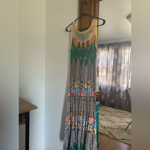 Colorful bohemian maxi dress